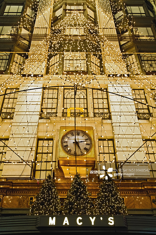 圣诞节的梅西百货图片素材