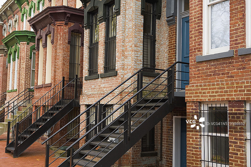 华盛顿特区的排屋图片素材