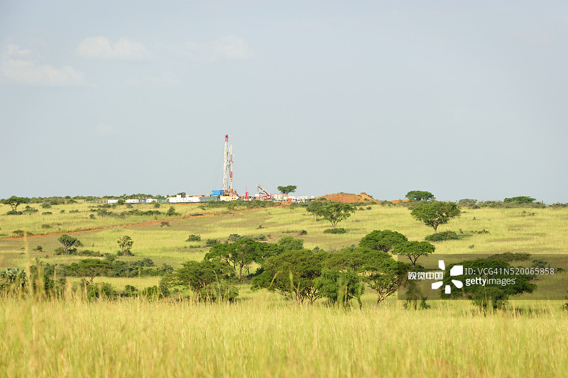 默奇森瀑布国家公园的石油勘探工作图片素材