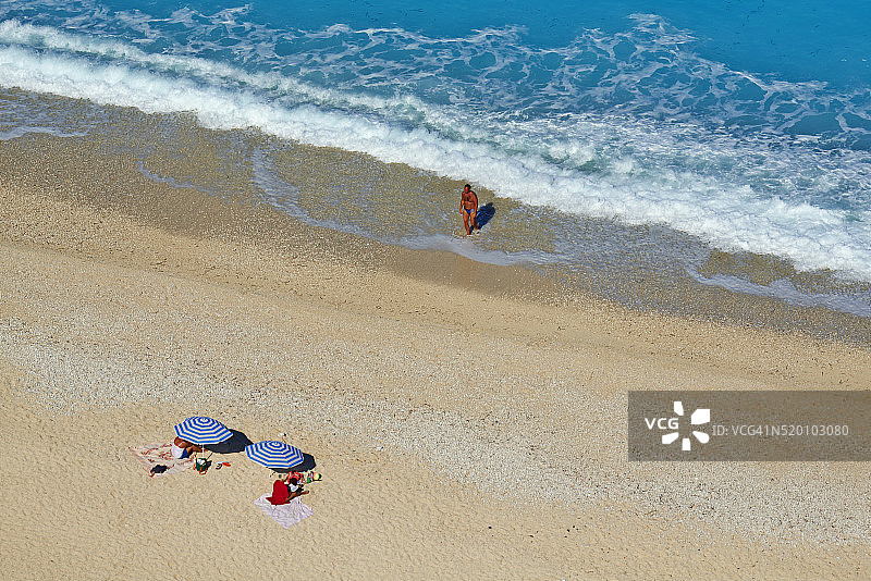 希腊爱奥尼亚群岛凯法利尼亚岛米尔托斯海滩图片素材