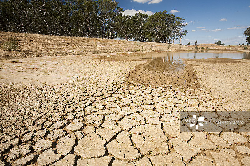 谢珀顿附近农场上的农用饮水池图片素材