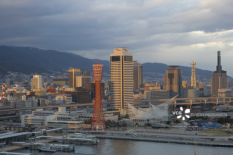 日落时分的神户图片素材