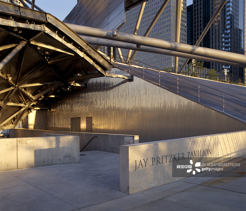 千禧公园的杰伊·普利兹克露天音乐厅图片素材