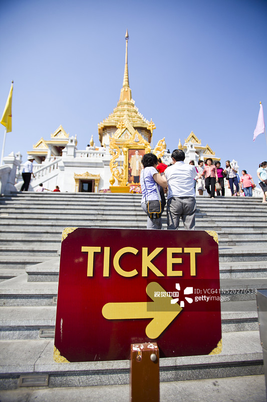 曼谷金佛寺售票处图片素材