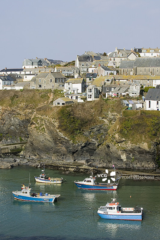 康沃尔渔村：艾萨克港图片素材