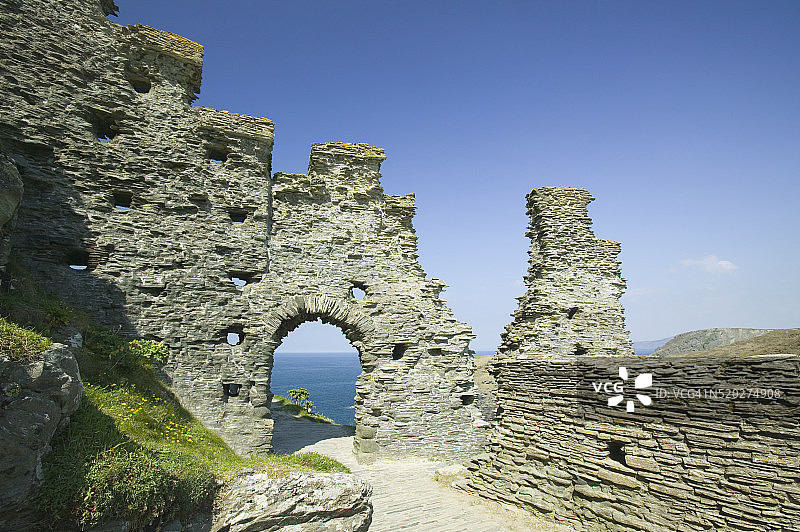 廷塔杰尔城堡遗址图片素材