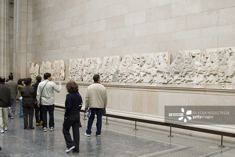 大英博物馆的埃尔金大理石雕塑图片素材