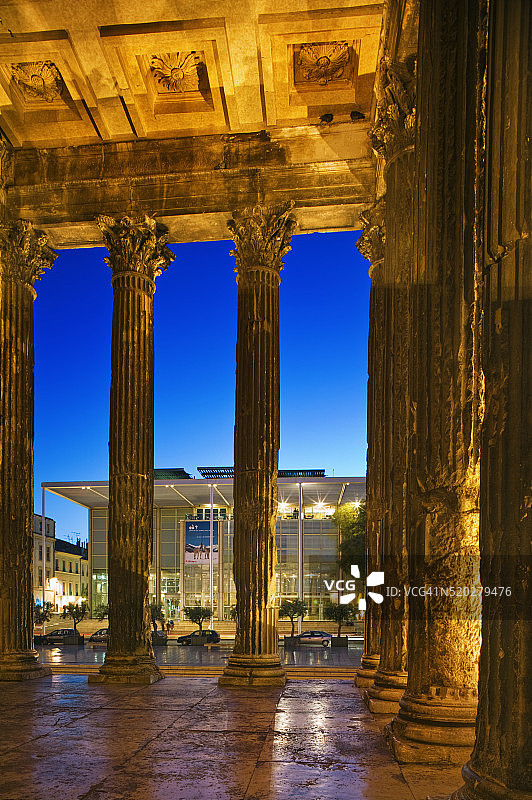 卡雷神殿和艺术殿堂图片素材