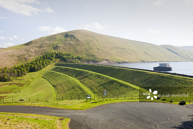 苏格兰南部高地布罗德劳附近的梅格特水库图片素材