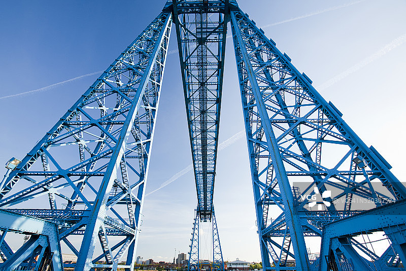 英国蒂斯河上的米德尔斯堡运输桥图片素材