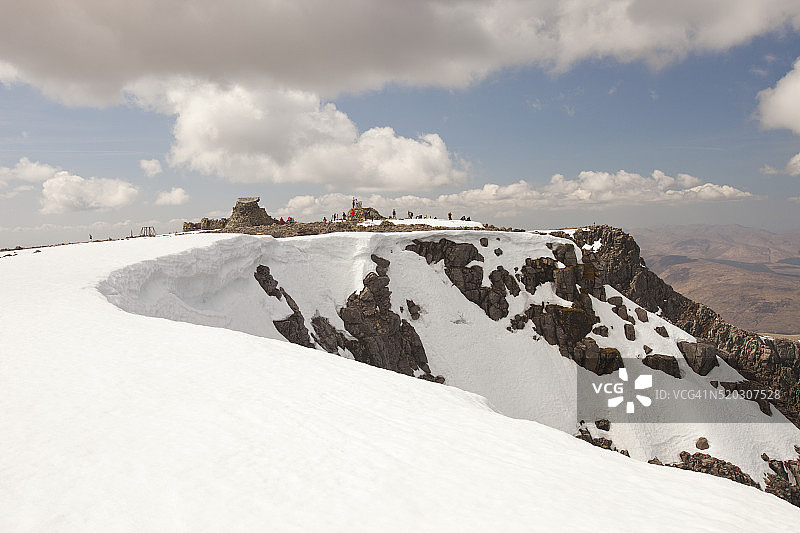 从山顶高原看到的本尼维斯山北面的悬崖图片素材