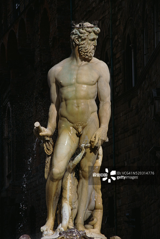 海神喷泉海神雕塑局部图片素材