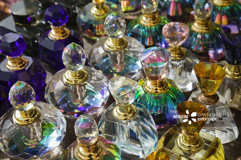 朱美拉古城购物中心的阿拉伯香水瓶图片素材