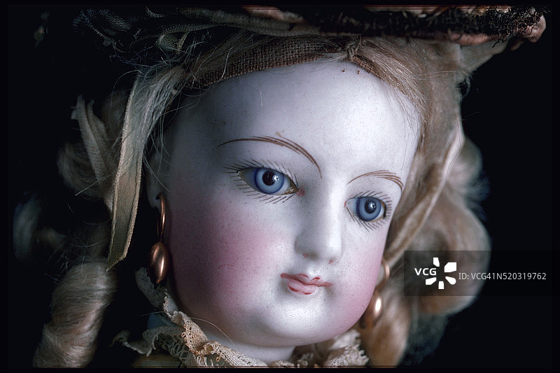 瓷娃娃脸部特写图片素材