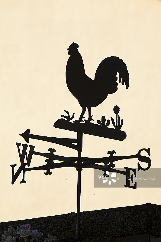 英国兰开夏郡克利瑟罗花园中的风向标图片素材