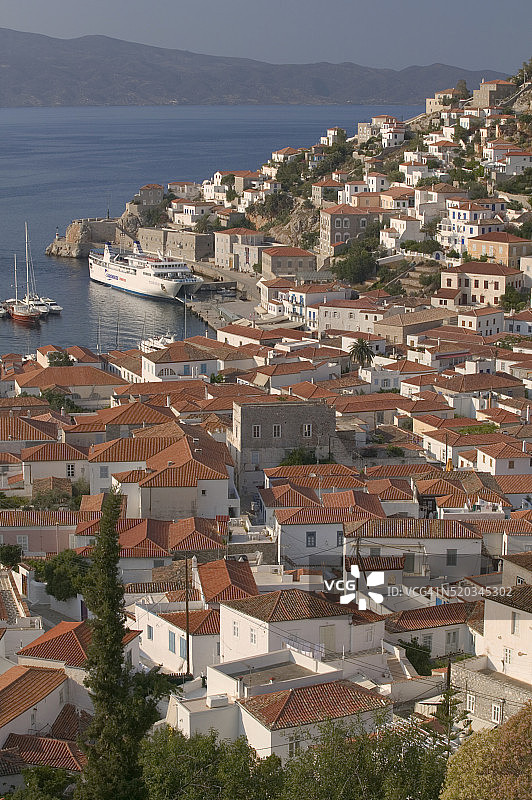 希腊伊兹拉小镇风光图片素材