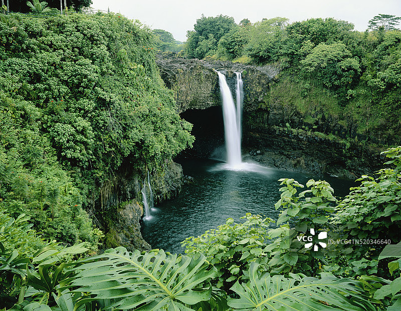 威陆库河彩虹瀑布图片素材