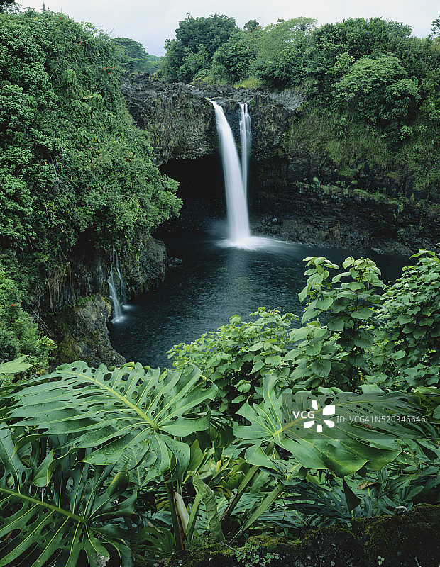 威陆库河彩虹瀑布图片素材