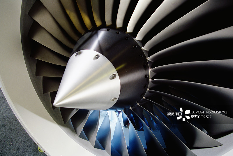 通用电气工厂的飞机发动机图片素材