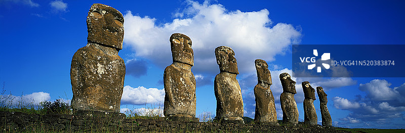 复活节岛上的摩艾石像图片素材