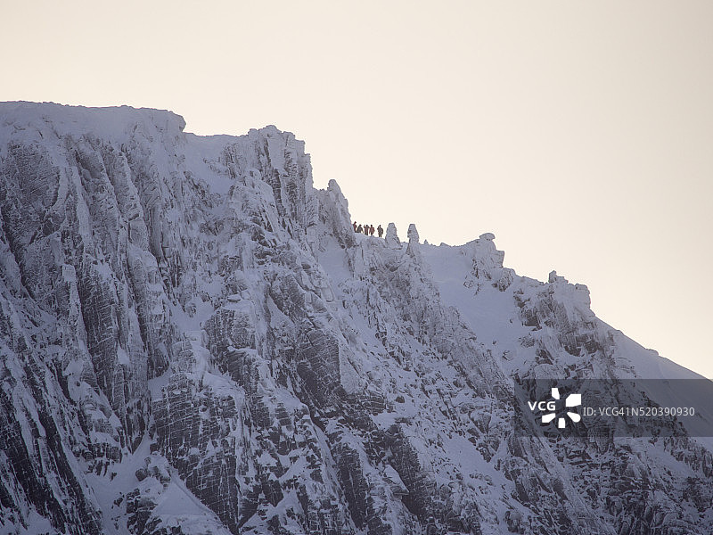 凯恩戈姆高原凯恩·洛凯恩的登山者（英国苏格兰）图片素材