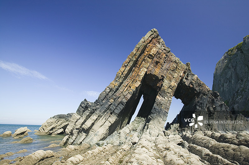 德文郡的黑色教堂岩石图片素材