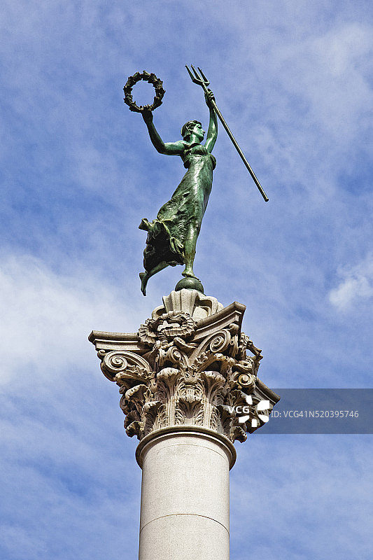 联合广场杜威纪念碑细节图片素材