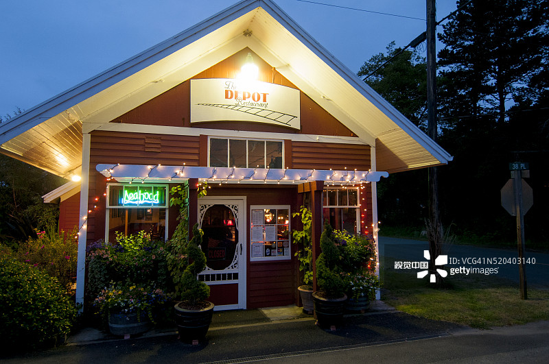 西景镇Depot餐厅：华盛顿州长滩半岛风光图片素材
