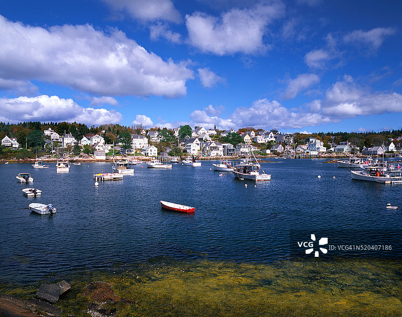 斯托宁顿港的渔船图片素材