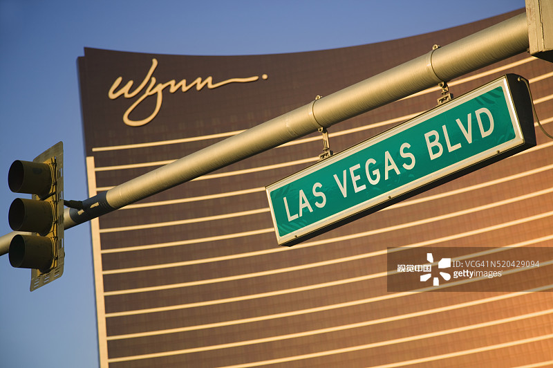 拉斯维加斯大道街道标志图片素材