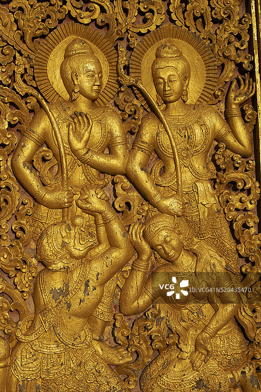 老挝琅勃拉邦：香通寺图片素材