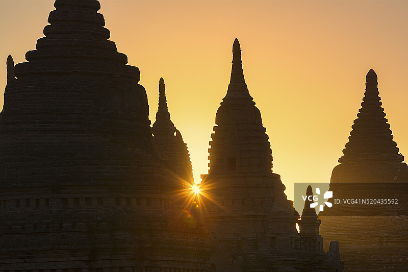 蒲甘的日落图片素材