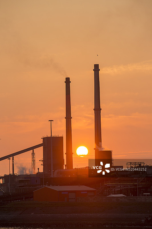 艾缪伊登塔塔钢铁厂的排放物图片素材