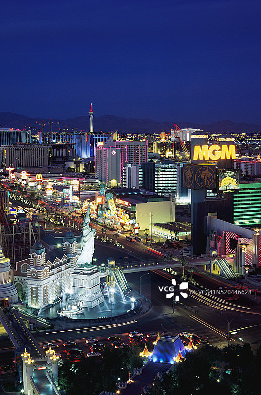 拉斯维加斯大道夜景图片素材