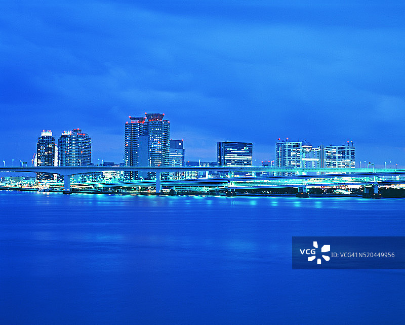 东京湾和御台场地区图片素材