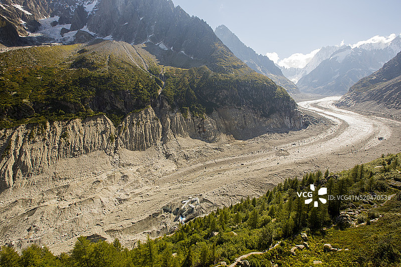 自1820年以来已变薄150米的冰海冰川图片素材