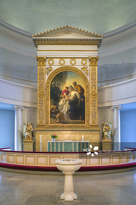 大教堂内的祭坛图片素材