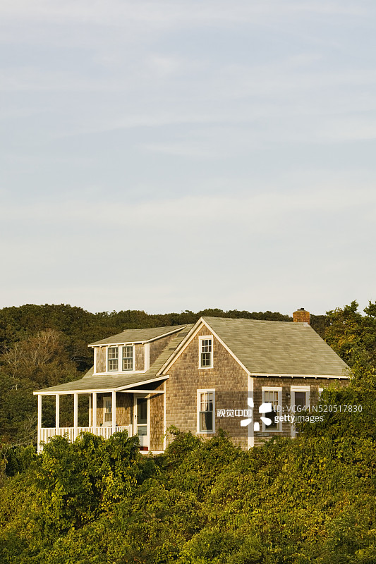 马撒葡萄园沼泽上的房屋图片素材