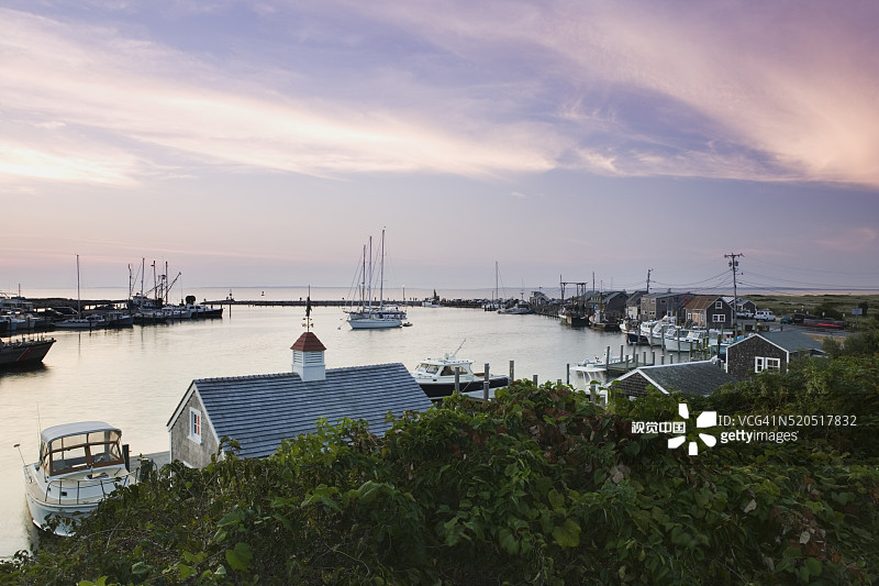 玛莎葡萄园岛的梅内姆沙港图片素材