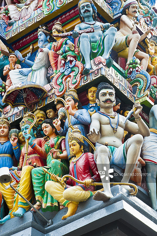 新加坡马里安曼兴都庙细节图片素材