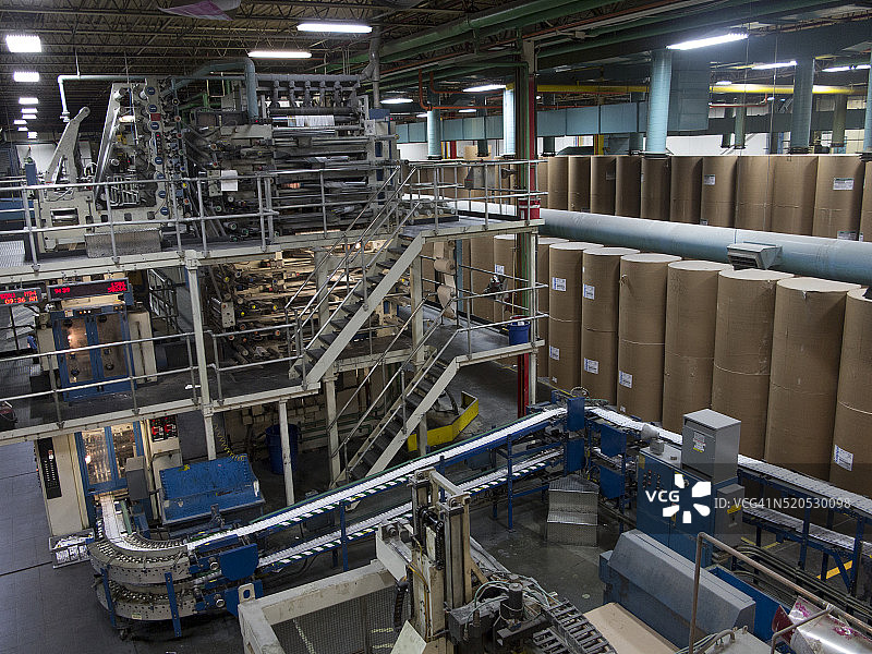 卷筒纸印刷机概览图片素材