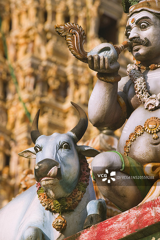 马里安曼兴都庙细节图片素材