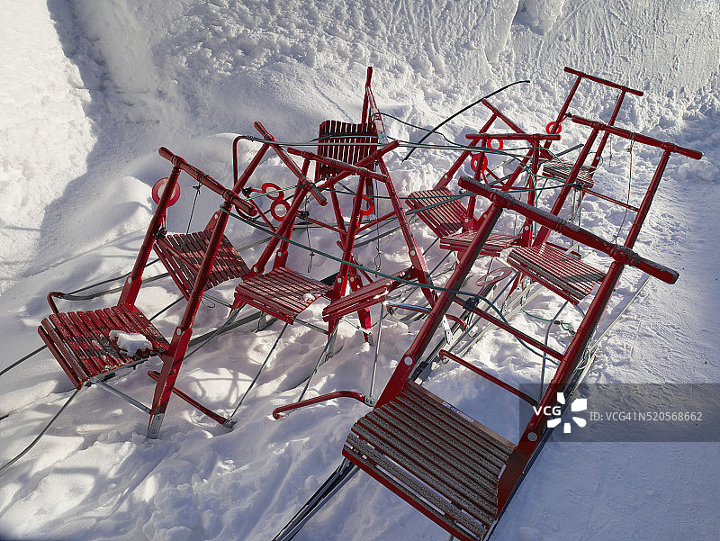 滑雪橇图片素材