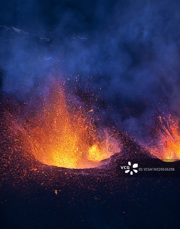 埃亚菲亚德拉冰盖火山喷发图片素材