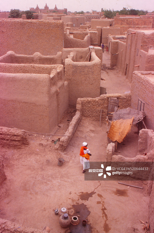 非洲马里杰内泥土村庄图片素材