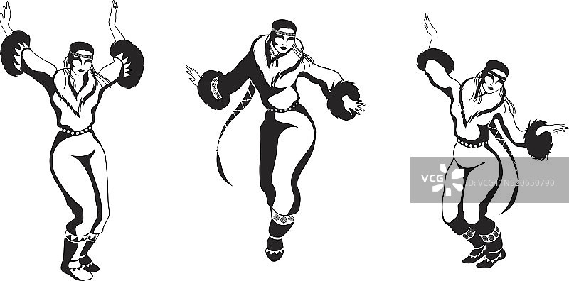 楚科奇族女孩舞蹈合集图片素材