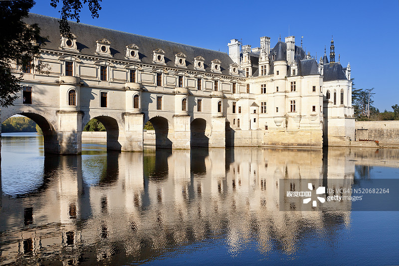 法国卢瓦尔河谷舍农索城堡图片素材