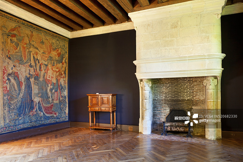 法国卢瓦尔河谷，阿宰勒里多城堡图片素材