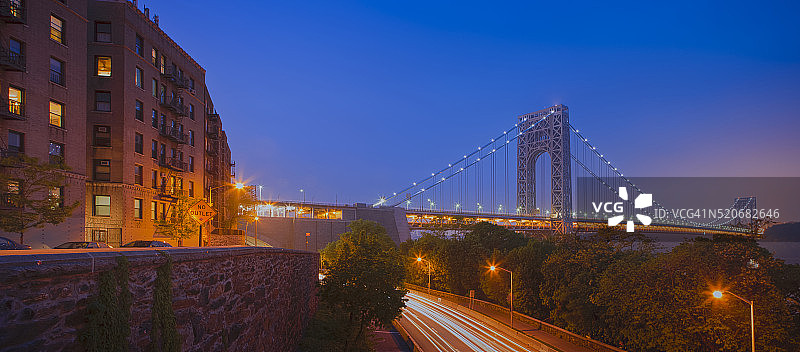 乔治·华盛顿大桥全景图片素材