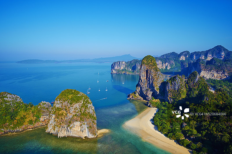 泰国甲米府莱利海滩图片素材